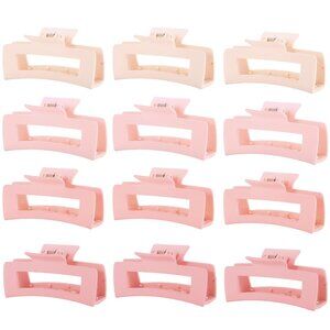 Large Square Hair Claw Clips Matte Strong Hold Non-Slip for Thick Thin Hair
